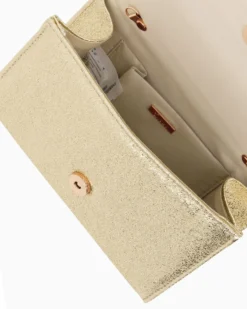 DIVAS - Minibag oro con manico arricciato