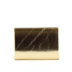 DIVAS- Pochette effetto metalizzato e strass con patta lurex