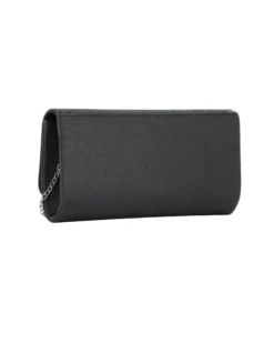 DIVAS -  Pochette nera tutta strass con patta