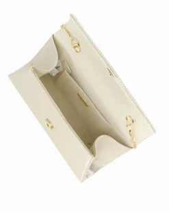 DIVAS - Pochette oro in luex con patta, tracolla removibile