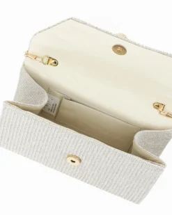 DIVAS - Pochette oro in lurex con pennacchio frange
