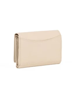 DIVAS - Portafoglio latte da donna con patta in VERA PELLE