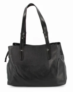 Divas- Shopping in VERA PELLE con zip orizzontale frontale, MADE IN ITALY