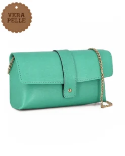 DIVAS - TRACOLLINA VERDE ACQUA IN PELLE