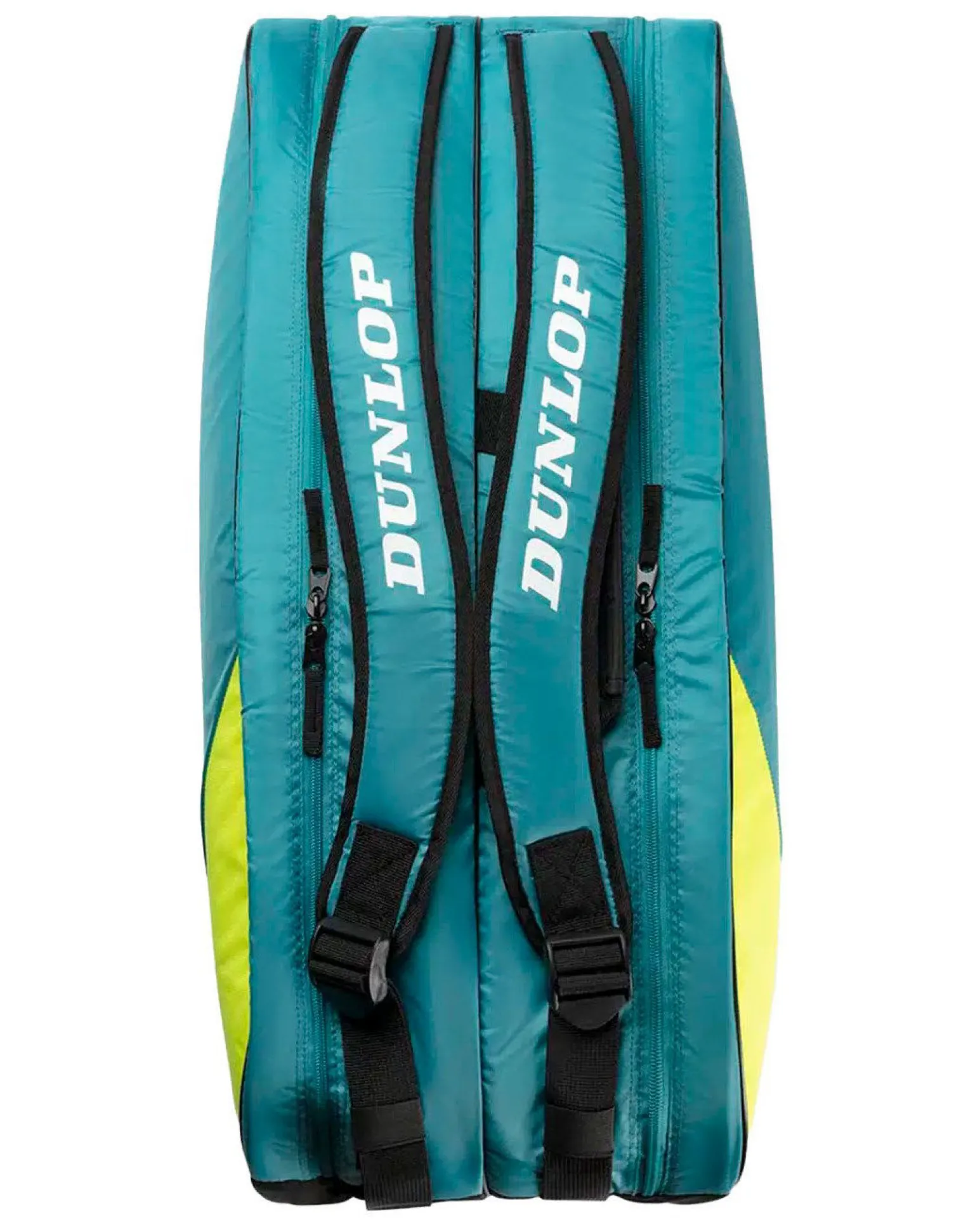 DUNLOP - BORSONE PORTA RACCHETTE CX CLUB X 6 TEAL VERDE PETROLIO, NERO E GIALLO, 10364027