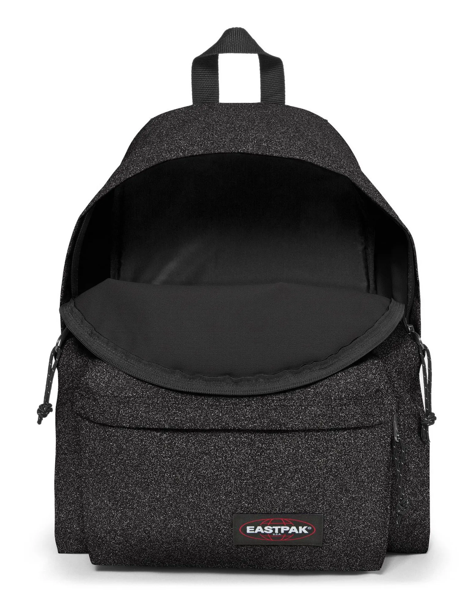 EASTPAK - Zaino PADDED PAK'R nero glitterato con tasca frontale