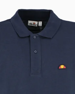 ELLESSE - POLO UOMO MANUCA LUNGA IN PIQUET BLU PATCH LOGO - EHM211W25-858