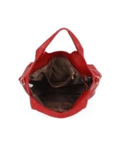 ENRICO COVERI - Borsa a mano rossa con tracolla removibile