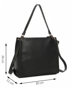 ENRICO COVERI - Borsa a spalla leopardata con pochette interna estraibile, tracolla removibile