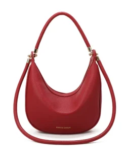 ENRICO COVERI - Borsa mezzaluna rossa con doppio manico