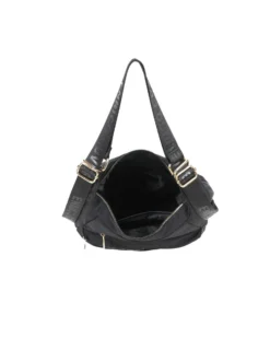ENRICO COVERI - Borsa/zaino nera con due zip frontali orizzontali