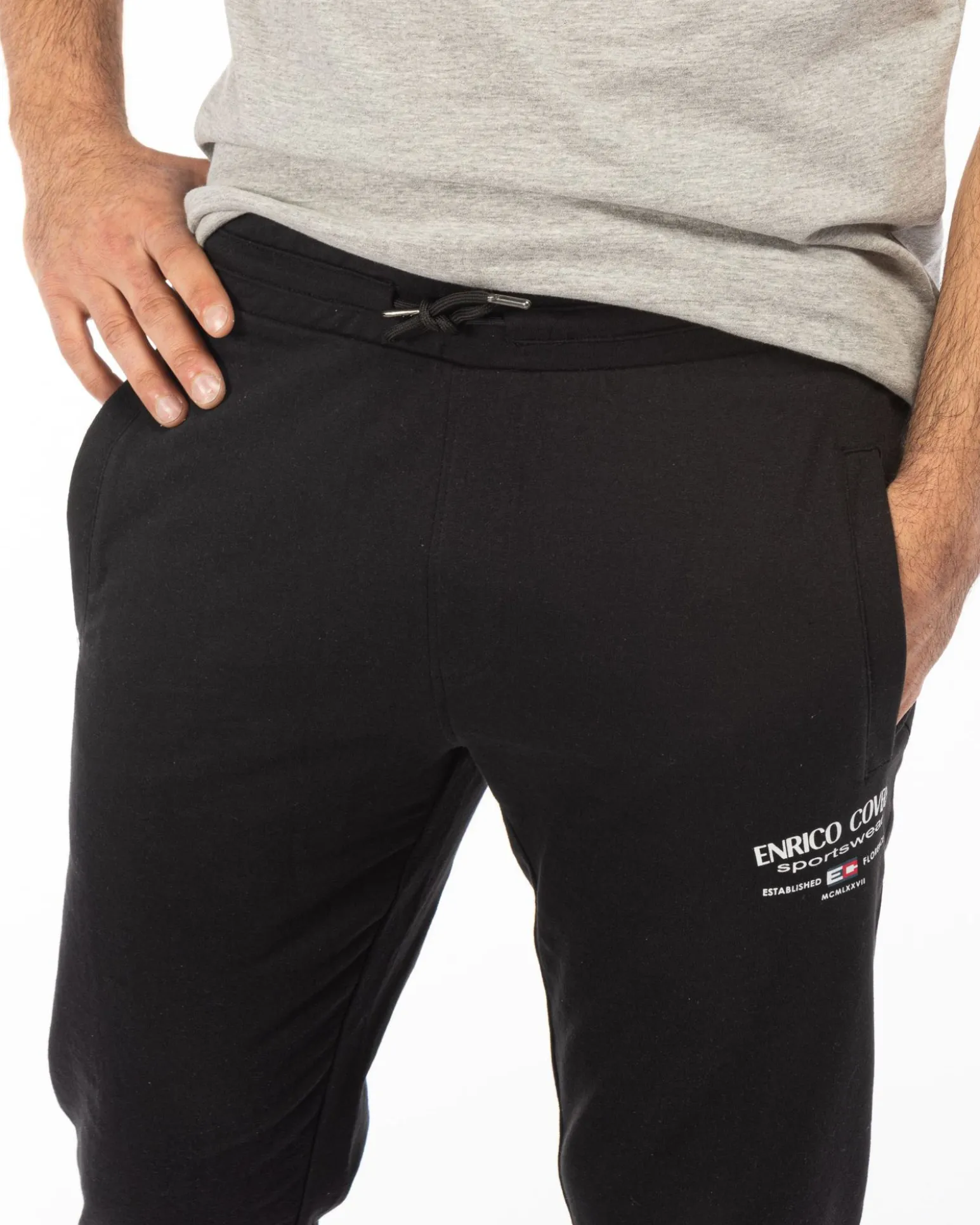 ENRICO COVERI SPORTSWEAR - PANTALONE FELPA STAMPA PICCOLA