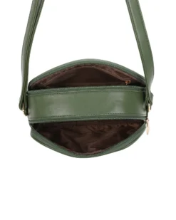 ENRICO COVERI - Tracollina verde con due scomparti principali e morsetto