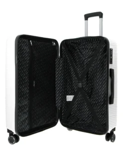 FIAT 500 - TROLLEY BIANCO IN ABS 4 RUOTE CON COMBINAZIONE TSA