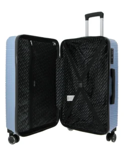 FIAT 500 - TROLLEY CELESTE IN ABS 4 RUOTE CON COMBINAZIONE TSA