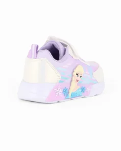 FROZEN - Sneakers lilla da bambina con luci e strappo, numerata 24/30