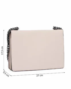 GIANMARCI VENTURI - Borsa tracolla bianco sporco con fibbia sulla patta