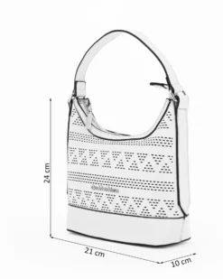 GIANMARCO VENTURI - Borsa a mano bianca traforata
