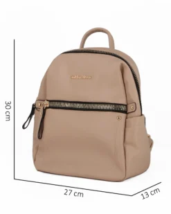 GIANMARCO VENTURI - ZAINO BEIGE SCURO  ZIP GRANDE