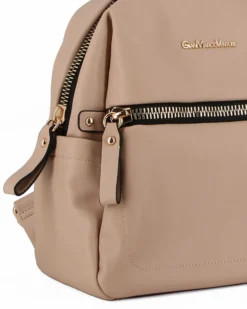 GIANMARCO VENTURI - ZAINO BEIGE SCURO  ZIP GRANDE