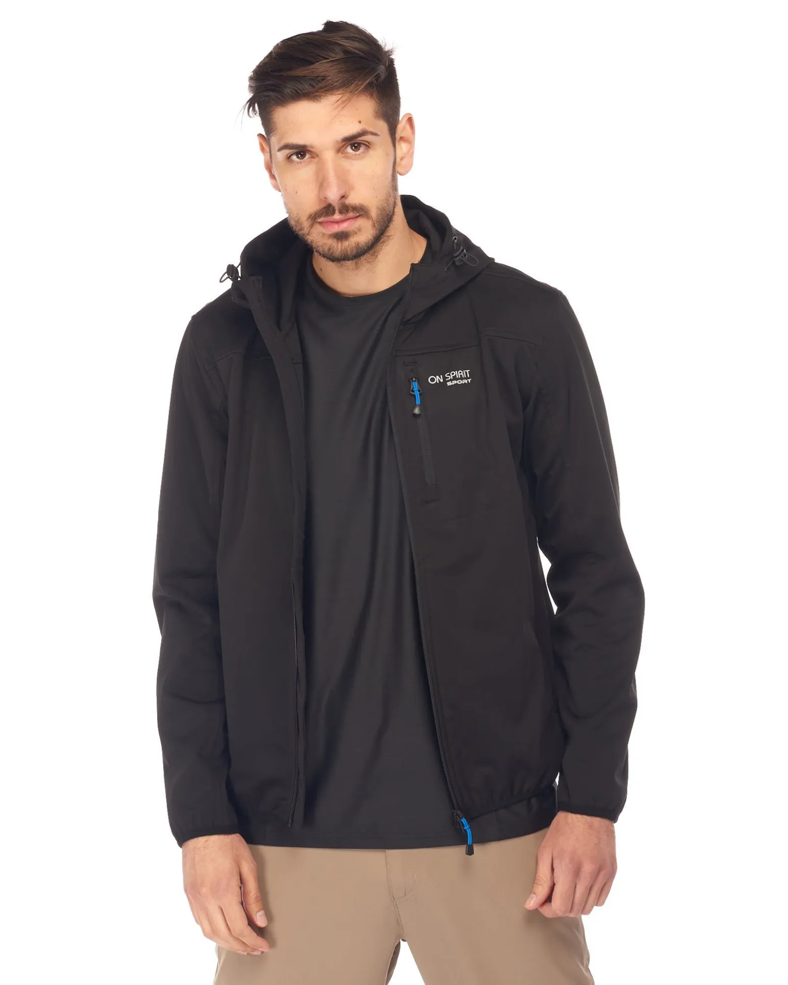 GIUBBINO C/CAPP.SOFTSHELL BLACK