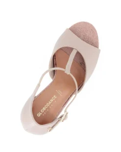 GLOBODANCE - Scarpa da ballo nude con sottopiede in VERA PELLE memory foam, tacco 9CM