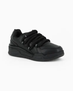 GLOBO ROSA - Sneakers nera con lacci a corda