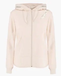 GOLA - FELPA CON CAPPUCCIO FULL ZIP CREMA DA DONNA