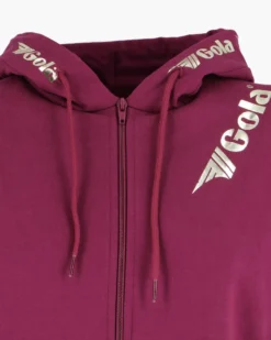GOLA - FELPA CON CAPPUCCIO FULL ZIP PRUGNA DA DONNA