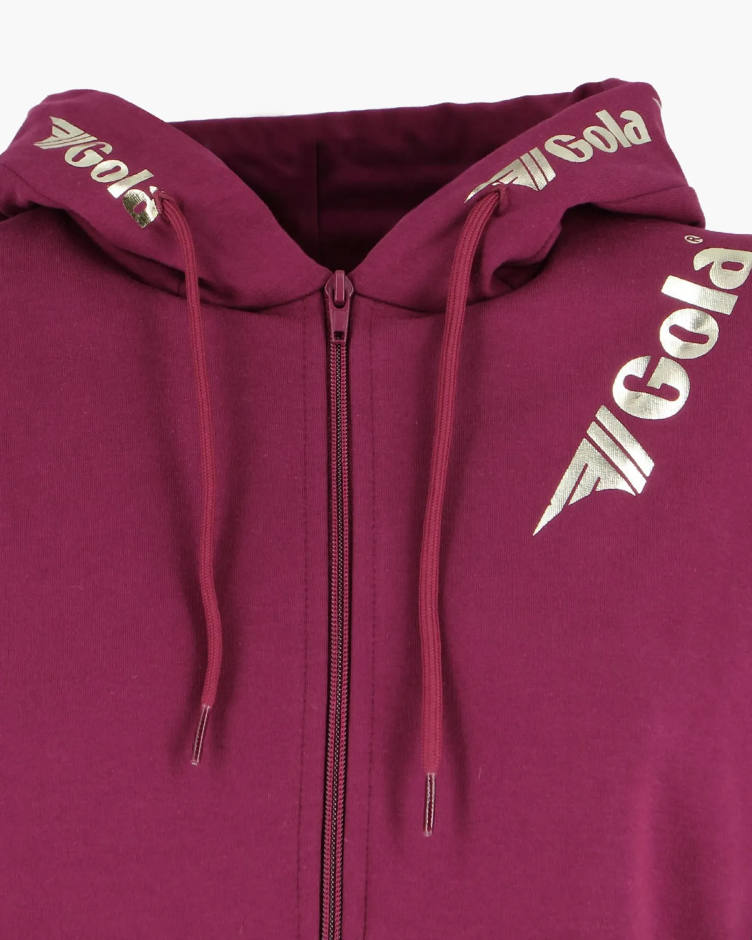 GOLA - FELPA CON CAPPUCCIO FULL ZIP PRUGNA DA DONNA