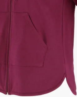 GOLA - FELPA CON CAPPUCCIO FULL ZIP PRUGNA DA DONNA