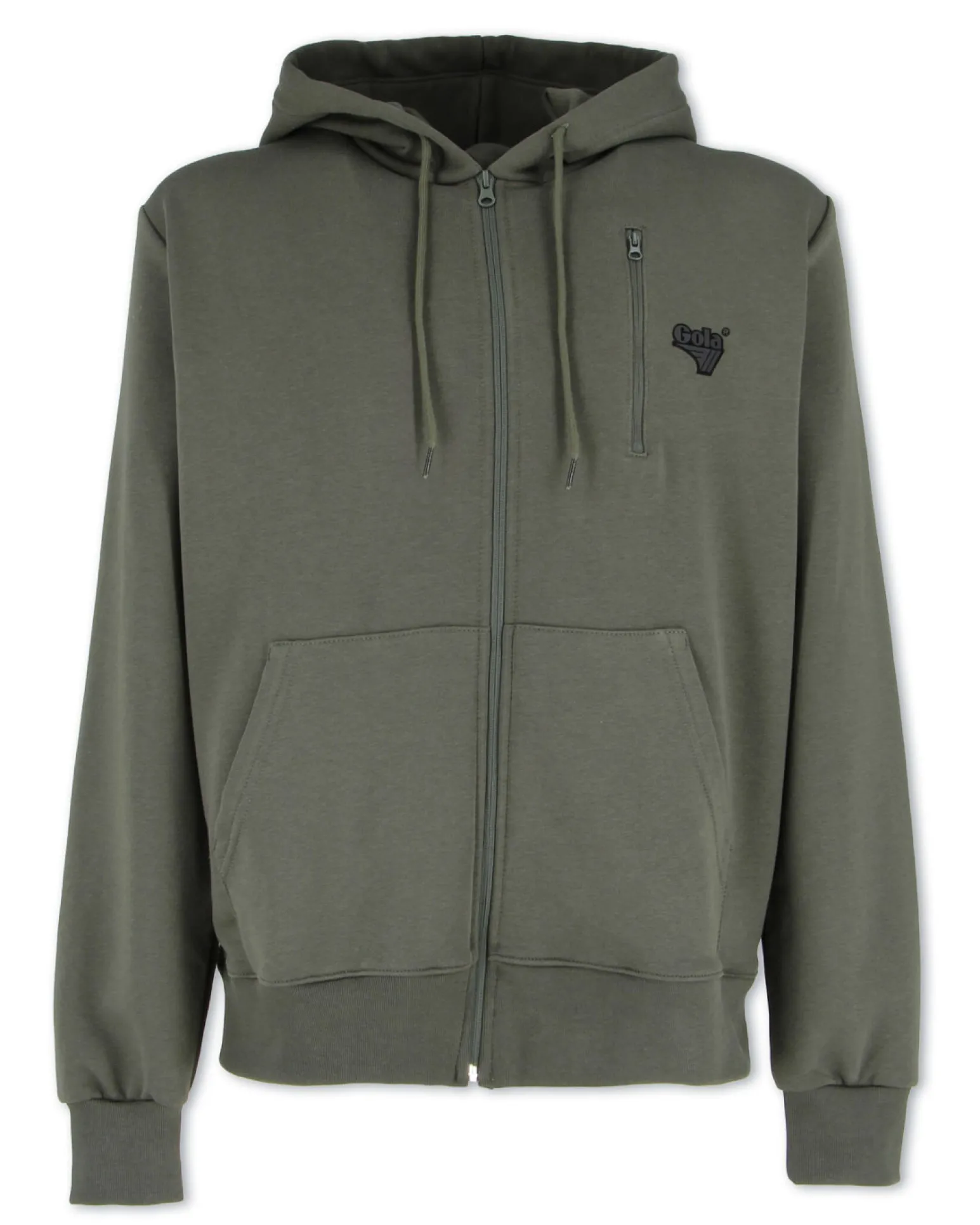 GOLA - FELPA GRIGIA DA UOMO CON ZIP E CAPPUCCIO