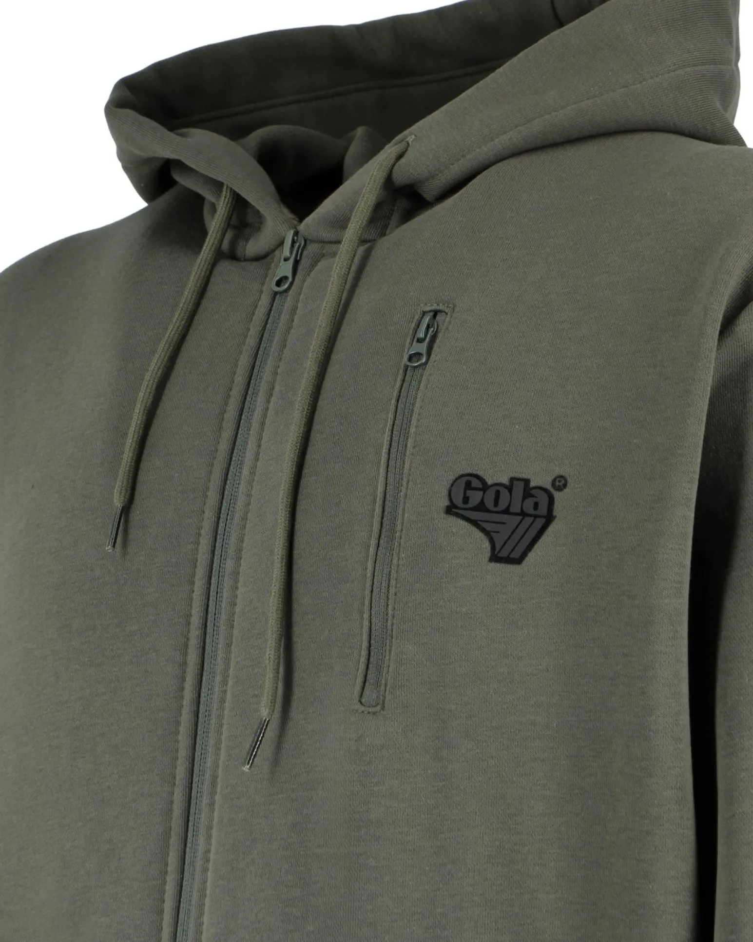 GOLA - FELPA GRIGIA DA UOMO CON ZIP E CAPPUCCIO
