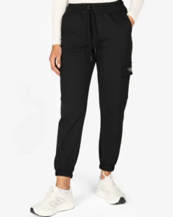 GOLA -PANTALONE NERO DA DONNA CON TASCONI E POLSINO