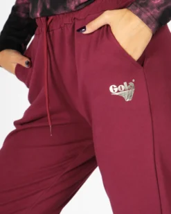 GOLA - PANTALONE VIOLA DA DONNA CON ARRICCIO