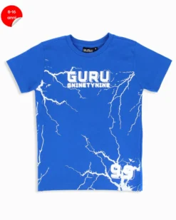 GURU - Tshirt manica corta blu elettrico bambino 8-16 anni in cotone