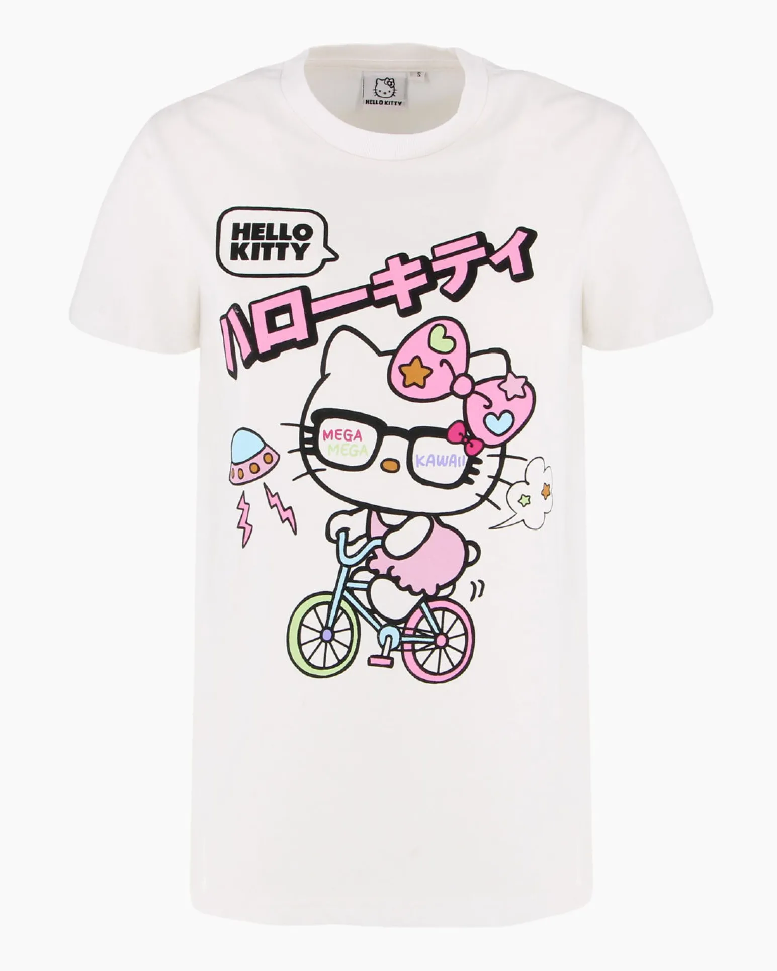 HELLO KITTY - Tshirt manica corta bianca in cotone da donna