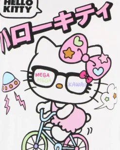 HELLO KITTY - Tshirt manica corta bianca in cotone da donna