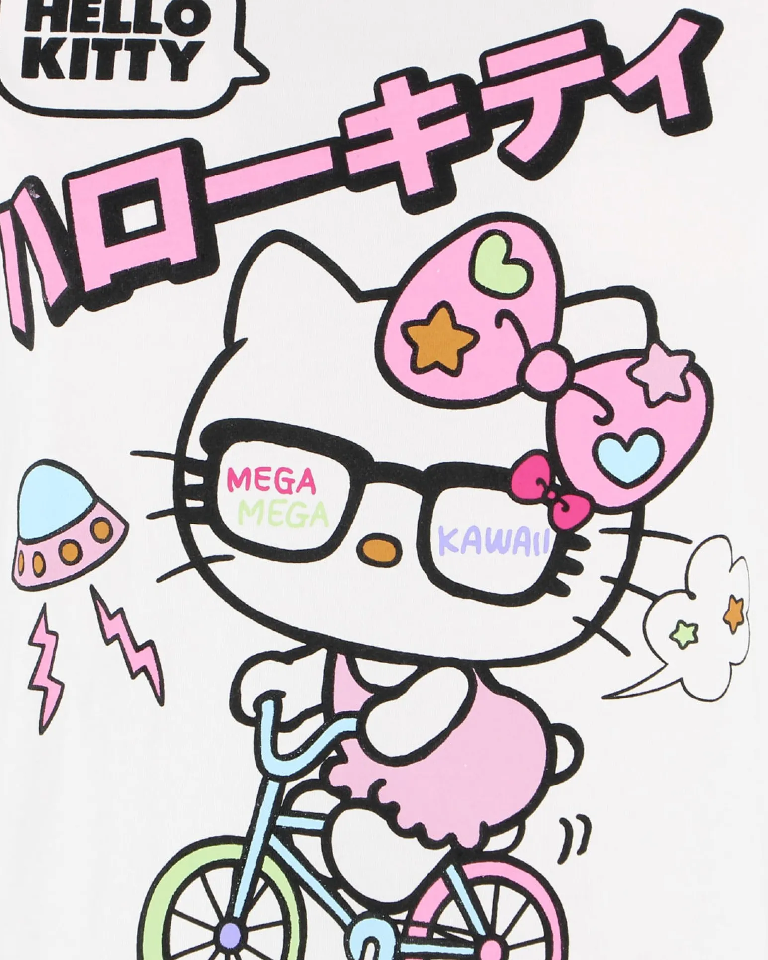 HELLO KITTY - Tshirt manica corta bianca in cotone da donna