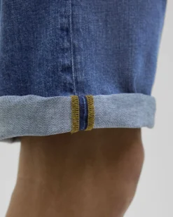 JACK&JONES - Bermuda di jeans Rick original blue denim scuro