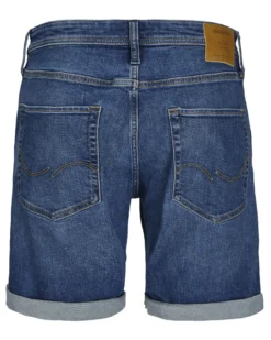 JACK&JONES - Bermuda di jeans Rick original blue denim scuro