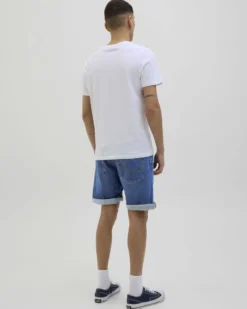 JACK&JONES - Bermuda di jeans Rick original blue denim scuro