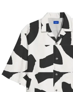 JACK&JONES - Camicia bianca e nera a manica corta