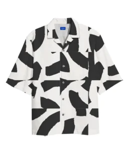 JACK&JONES - Camicia bianca e nera a manica corta