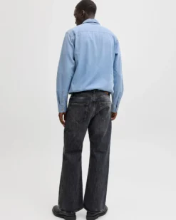 JACK & JONES - CAMICIA JEANS MANICA LUNGA LIGHT BLUE DA UOMO