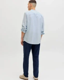 JACK & JONES -CAMICIA MANICA LUNGA CELESTE DA UOMO
