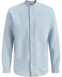 JACK & JONES -CAMICIA MANICA LUNGA CELESTE DA UOMO