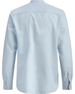 JACK & JONES -CAMICIA MANICA LUNGA CELESTE DA UOMO