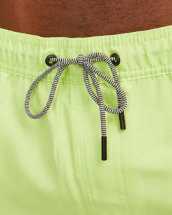 JACK&JONES - Costume da bagno lime con logo laterale e tasche