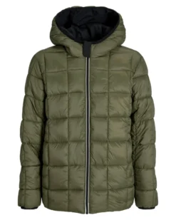 JACK&JONES - Giubbino con cappuccio brook reversibile nero